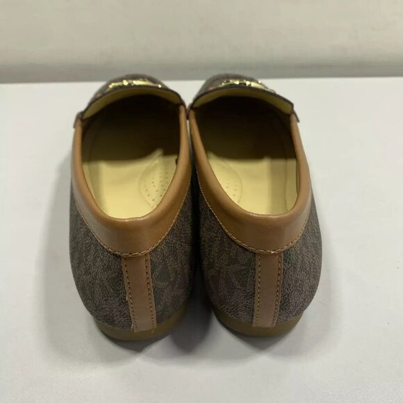 NEW MICHAEL KORS Womens Fulton Logo Moccasins Size 6.5 Cushioned Comfort Brown - Picture 6 of 8